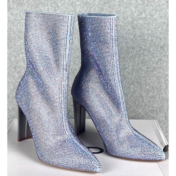 ALDO Deludith Boots Womens 8.5 Purple Heel Holiday Party Booties Chic Gift Ready - Picture 5 of 15